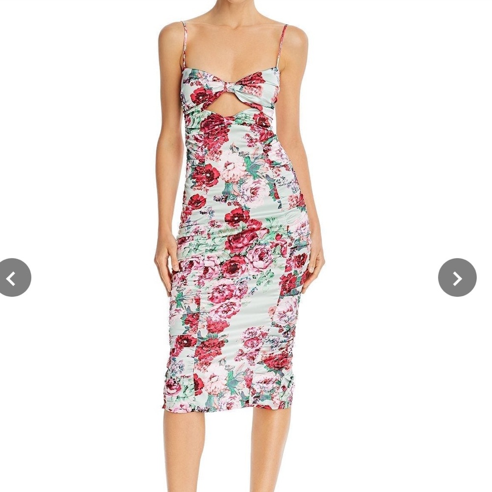 For Love & Lemons Floral Print Midi Dress
